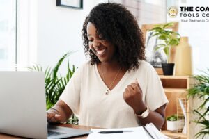 Happy Coach reviewing her niche and refining her CEO mindset.